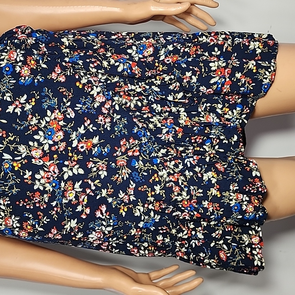 J.Crew Ruffle-front Mini Faux Wrap Dress in Tapestry Blue Floral Size 10 Medium - Picture 10 of 15